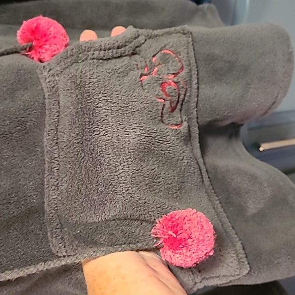 Plush hoodie with fun tassels and one large pocket. Like new - Picture 2 of 7